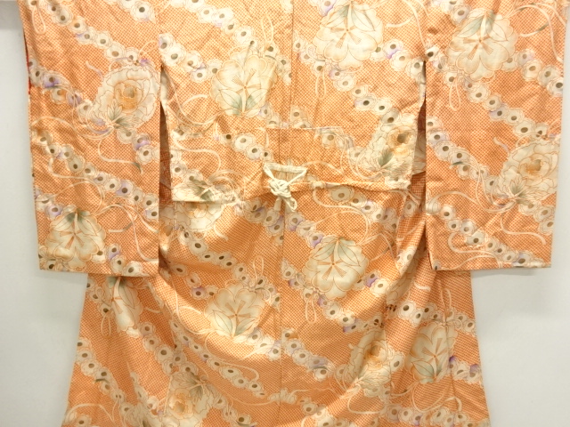専用　アンティーク　錦紗　子供錦紗　綿入り 017 錦紗 花籠文 | 正絹錦紗 - 紗々美〜古布・ちりめん・和ぎれ細工〜